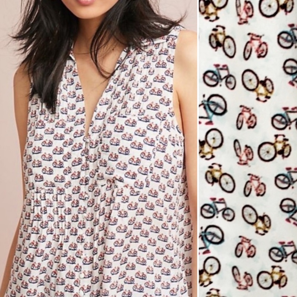 Bicycle Print Blouse